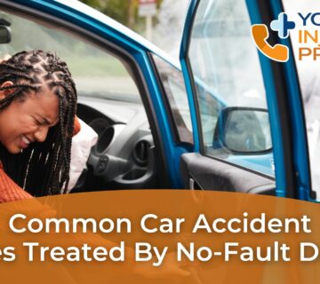 Common car accident injuries treated
